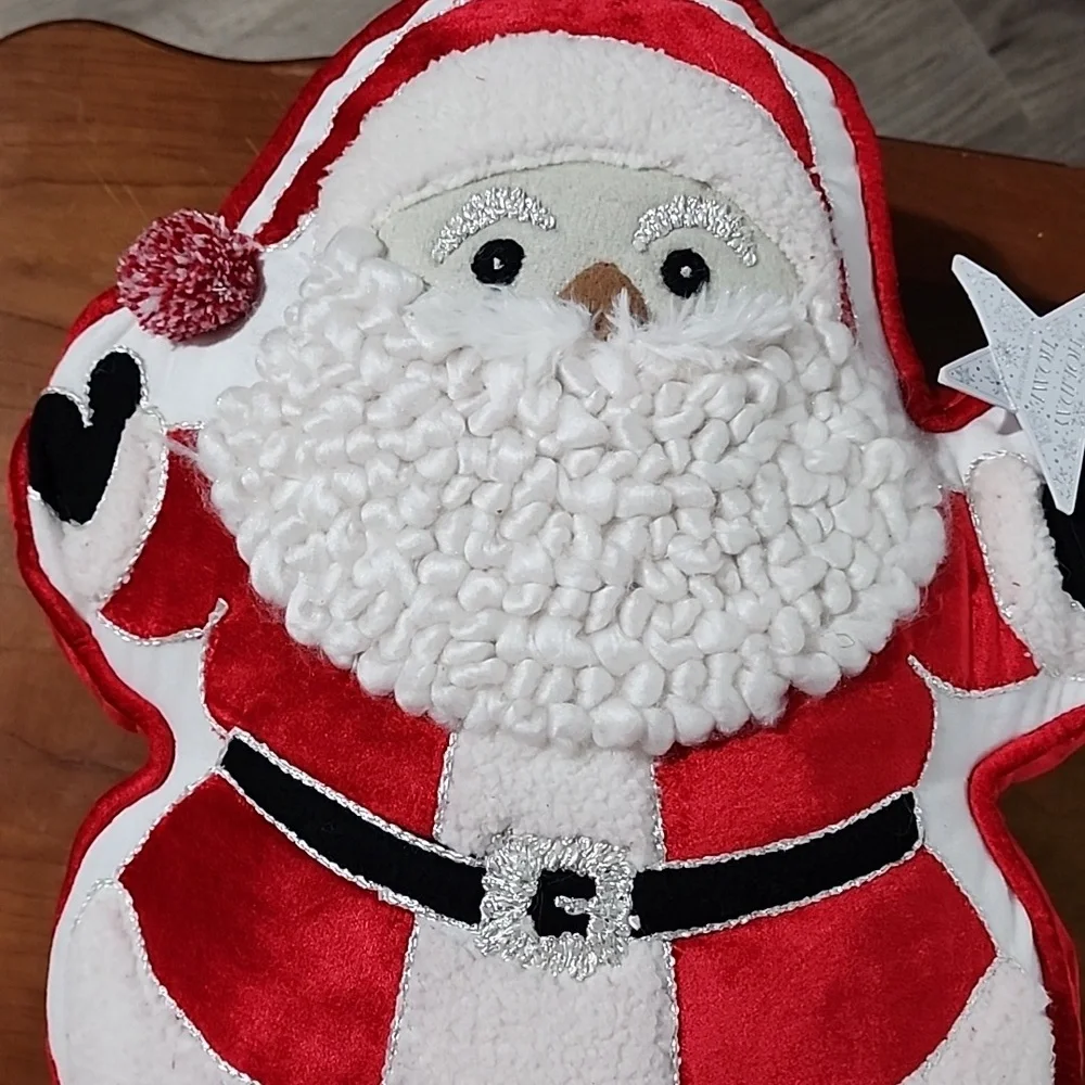 Festive Santa Claus Holiday Pillow